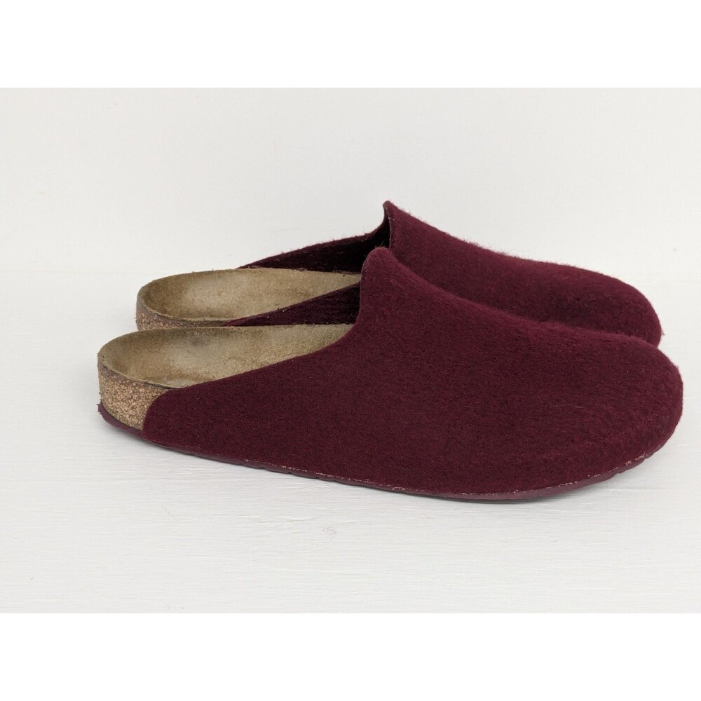 Birkenstock Amsterdam Felt Clog Burgundy Mens Size 40 EU 10 US - Picture 2 of 10